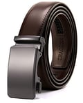 CHAOREN Ceinture Homme, Ceinture Homme Cuir avec Boucle à Cliquet Automatique, Ceinture de 35mm de Large, avec Boîte Cadeau, Ceintures Homme Ajustable et Découpée