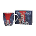 Rose & Tulipes – Mug en Cadeau – Mobilier Maison, Cuisine – Ligne octomars – Idée Cadeau – New Bone China – 380 CC ; Ø 8,5 ; 12 x h10,5 cm