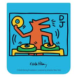 Samsung Galaxy Carte de Contenu Officielle Keith Harring 'DJ' pour étui à Rabat Z Flip5, Bleu Capri