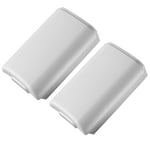2 x Assecure replacement white battery cover holders for microsoft xbox 360 controller