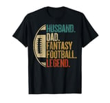 Husband Dad Fantasy Football Legend Retro FFL Champion T-Shirt