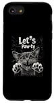 iPhone SE (2020) / 7 / 8 Let’s Paw-ty Cat Graphic Fun Party Cat Design for Pet Lovers Case