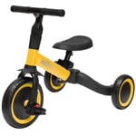 ib style® LOKI 4 en 1 tricycle multifonct. trike enfant vélo évolutif JAUNE