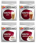 Tassimo 4 Packet Costa Coffee Mix Flavour (Total 64 T-Discs / 40 Servings)