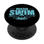 Style de natation papillon d'hiver PopSockets PopGrip Adhésif