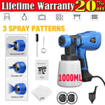 Electric Paint Sprayer Airless HVLP Handheld Spray Gun Fence Home Outdoor Indoor