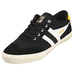 Gola Badminton Mesh Mens Black White Casual Trainers - 11 UK