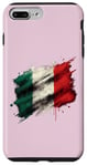 Coque pour iPhone 7 Plus/8 Plus Drapeau italien vintage - Souvenir d'Italie - Dos vieilli