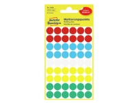 Avery - Blandade färger - 18 mm rund 270 etikett (er) (5 ark x 54) runda etiketter