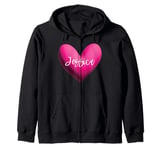 Jessica Pink Name Heart Love Woman Girl Friend Jess Jessi Zip Hoodie