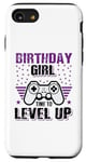 Coque pour iPhone SE (2020) / 7 / 8 Birthday Girl Time To Level Up Jeu vidéo Nerd