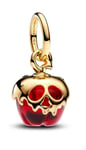 Pandora Disney x Pandora Disney Villains Evil Queen apple 14k gold-plated dangle with red Murano glass 763421C01