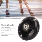 Inline Skate Flash Wheel PU Rubber Steel Black Skate Wheels For Skating