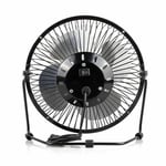 4'' Mini USB Desk Fan Small Personal Cooler USB Powered Portable Fan(Metal)