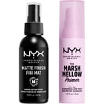 NYX Professional Makeup Prep & Set Prep & Set DUO - Marshmellow Primer + Setting Spray Matte Finish