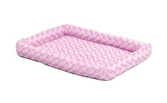 MidWest Homes for Pets 40218-PK Lit à traversin pour chien 45,72 cm de long - Lit pour chien ou chat avec traversin confortable ; idéal pour les races de chiens miniatures ; rose