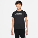 Nike Pro Tränings T-Shirt Dri-FIT - Svart/Vit Barn, storlek XL: 158-170 cm