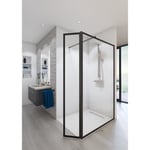 AURYS Paroi de douche en kit BALEARES®  ATELIER N°4 - Verre Timeless 8 mm trempé by Saint-Gobain - L.120 cm x  H.198 cm