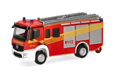 herpa Camion modèle Mercedes-Benz Actros S HLF 2000 « Pompiers Miniature à l'échelle 1:87 », Objet de Collection, fabriqué en Allemagne, Plastique