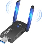 AC1300 Mbps Clé WiFi Puissante, Cle WiFi USB 3.0 Double Bande, 2.4G (400Mbps)/5GHz(867Mbps) Adaptateur USB WiFi PC/Laptop/Desktop/Tablet, Compatible avec Windows 11/10/8/7/Vista/XP, Mac OSX