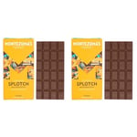 Montezuma's Splotch, 51% Cocoa, Dark Milk Chocolate With Butterscotch, Gluten Free & Organic, 90g Bar (Pack of 2)