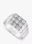 Milton & Humble Jewellery Pre-Loved 14ct White Gold Flat Top Diamond Ring