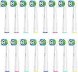 16 Pack Precision Clean Replacement Brush Heads Compatible with Oral B Braun El