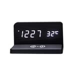 10W Multifunctional LED Wireless Charging Alarm Clock Silent Clock6187