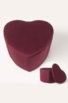 Arundel Heart-Shaped Velvet Footstool with Storage