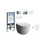 Geberit - Pack Wc suspendu sans bride modèle court Sigma01 blanc