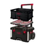 Milwaukee PACKOUT 3 Piece Set Slim Organizer + Crate +Wheeled Trolley 4932493927