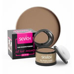 Sevich Hairline Powder，Instantly Conceals Hair Loss, Root Touch up Powder, Hair Shadow Toppers for Women & Men, Touch Up for Thinning Gray Hair, Windproof & Sweatproof, Light Coffee