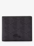 Lacoste The Blend Small Monogram Canvas Wallet, Black