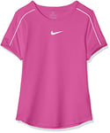 Nike G NKCT Dry Top T-Shirt Fille, Active Fuchsia/White/White, FR : M (Taille Fabricant : M)