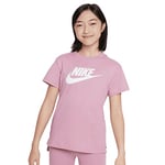 NIKE Unisex Kid's G NSW Dptl Basic Futura T-Shirt, Elemental Pink/White, 86