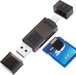 Lecteur De Cartes Micro Sd Usb, Adaptateur De Cartes Sd/Micro Sd/Sdxc/Sdhc De Type C/Usb A, Lecteur De Cartes Mémoire À Double Fente Pour Pc, Macbook, Galaxy, Tablet, Huawei Et Autres,Type C/Usb