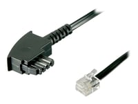 Goobay - Telefonkabel - Rj-11 (Hane) Till Tae-F (Hane) - 6 M - Svart