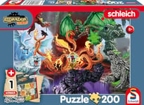 Schmidt Jeu 56566 Eldrador, créatures méchantes, Puzzle de 200 pièces, pour Enfants, avec Une Figurine Schleich d'origine, Multicolore