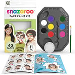 Snazaroo Multicolor Face Paint Kit (1 Pack of 11 Pcs.) 0.56 Fl oz. - Vibrant Colors, Perfect for Kid's Parties, Halloween, Festivals World Cup, & More