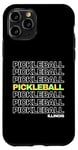 Coque pour iPhone 11 Pro Pickleball Illinois Pickleball Retro Paddle Pickleball