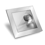 Silver Glass Coaster - Artistic Clear Marble Ball Glossy Quality Coasters/Tabletop Protection for Any Table Type #3107