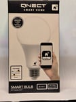 QNECT Smart Home LED-lampa, E27, WiFI 2,4GHz, 9W, dimbar, vit