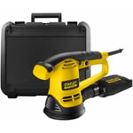 Stanley - Ponceuse Excentrique Filaire fatmax FME440K-QS 480W 125 mm Vitesse Variable et Poignée Avant Revêtement Grip, Livré en Coffret de Transport