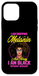 Coque pour iPhone 12 mini Black Girl Lunettes de soleil Magic Afro Woman Honey Drip Rose vif