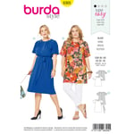 Burda 6305 - Bluse og kjole EUR: 46-60, US: 20-34