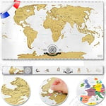 Scrape Off World map - carte du monde à gratter; poster XXL carte du monde à gratter avec vernis premium d'Allemagne 82 x 45 cm