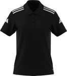 adidas Polo en Coton SQUADRA25 pour Femme, Taille L, Noir/Blanc