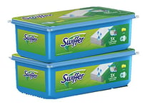 Swiffer 48 Lingettes Nettoyantes Humides, 2 unités (24x2), pour Balai Swiffer Attrape, Retient la Poussière et la Saleté