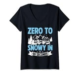 Womens Zero to Snowy in 60 Seconds Mushing V-Neck T-Shirt