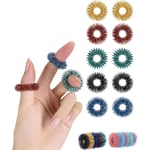 Spikiga sensoriska ringar, 10-pack, stressavlastande fidget-sensoriska leksaker, fidget-ringar, fidget-ring för ångest, stressavlastande ringar